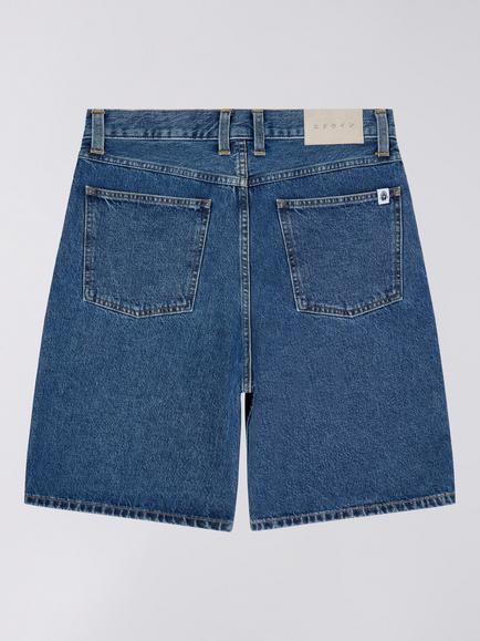 Edwin Tyrell Cotton Denim Shorts, Blue - view 2, Blue