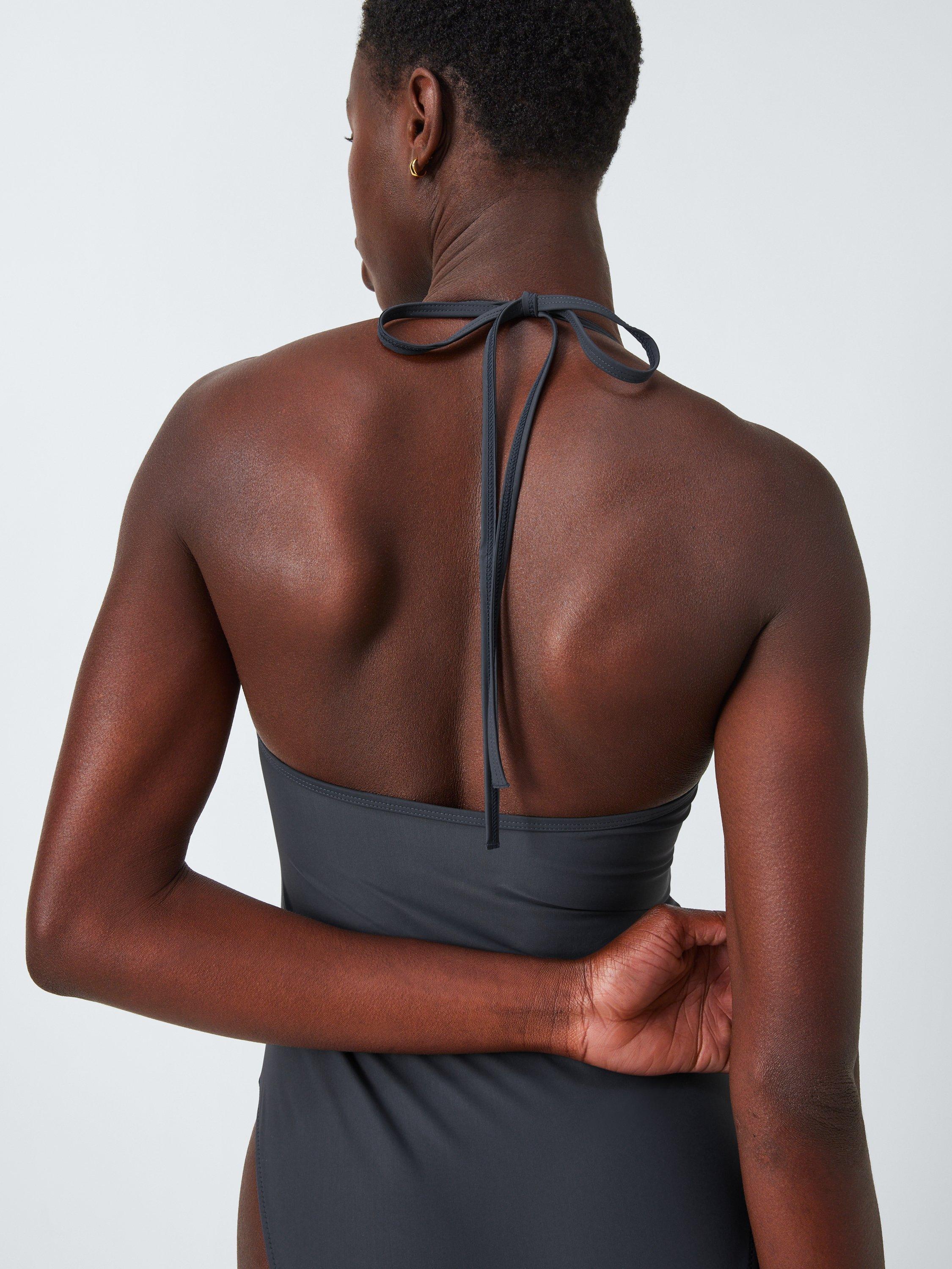 Product image 6 of 6, which shows John Lewis Marlin Halterneck Swimsuit, Ink, 8