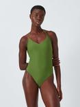 John Lewis Marlin Halterneck Swimsuit, Green