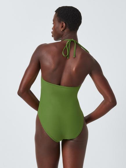 John Lewis Marlin Halterneck Swimsuit - view 2, Green
