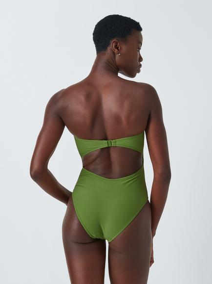 John Lewis Marlin Openback Swimsuit - view 2, Green