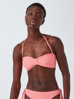 John Lewis Marlin Bandeau Bikini Top, Pink