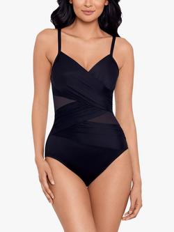 Miraclesuit Solid Mystique Swimsuit, Black, Black