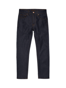 Nudie Jeans Solid Ollie Slim Fit Straight Leg Jeans, Dry Abyss, Dry Abyss