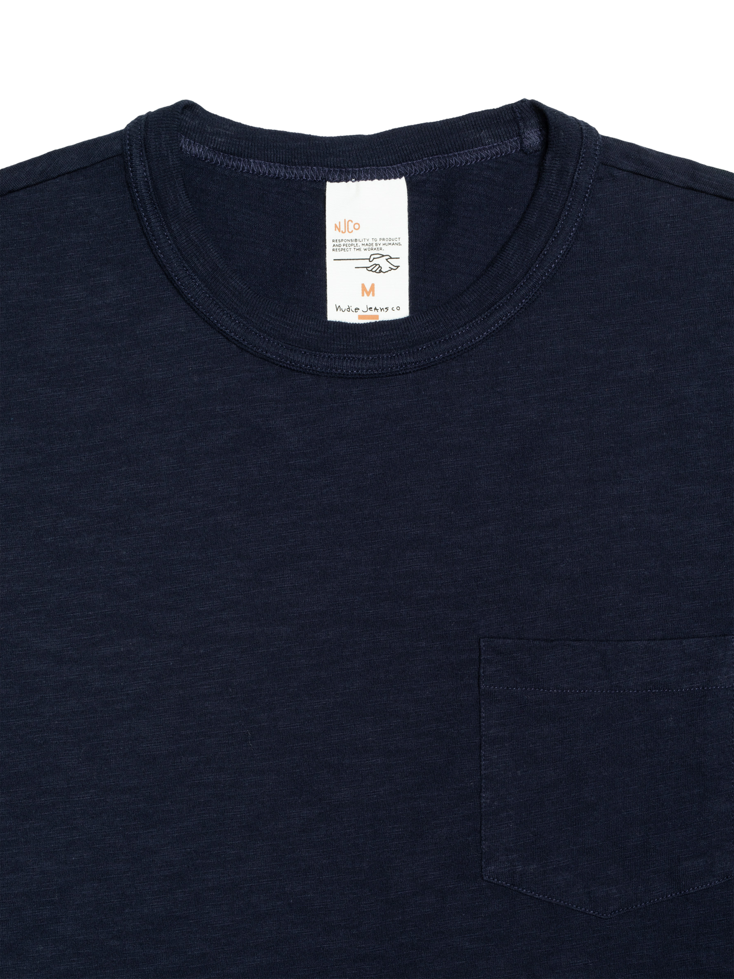Product image 2 of 4, which shows Nudie Jeans Roy Cotton Slub T-Shirt, Blueberry, S