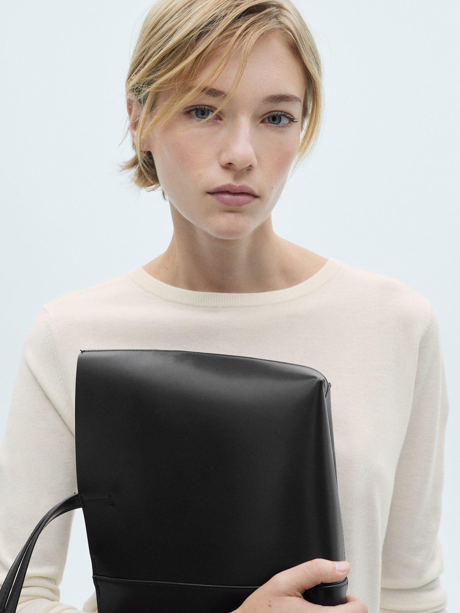 Product image 5 of 6, which shows Mango Lucca Fine Knit Jumper, Light Beige, XL