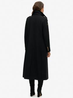 Superdry Double Breasted Wool Blend Coat - view 2, Black