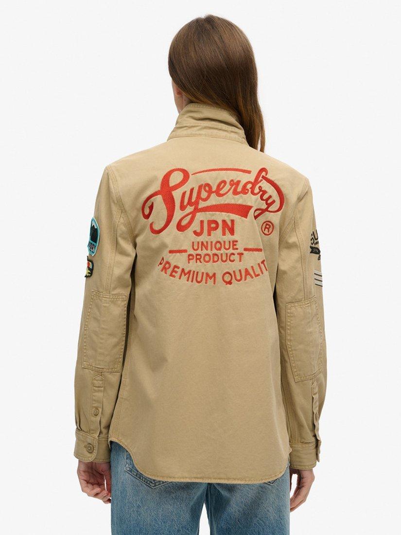 Product image 3 of 5, which shows Superdry Scout Shirt, Classic Tan Brown, 8