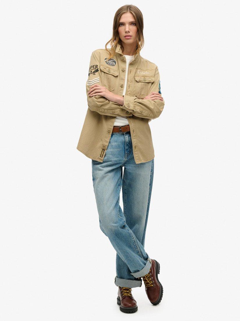 Product image 4 of 5, which shows Superdry Scout Shirt, Classic Tan Brown, 8