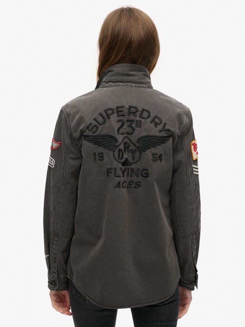 Product image 3 of 5, which shows Superdry Scout Shirt, Washed Black, 8
