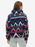 Superdry Henley Triangles Jumper, Navy