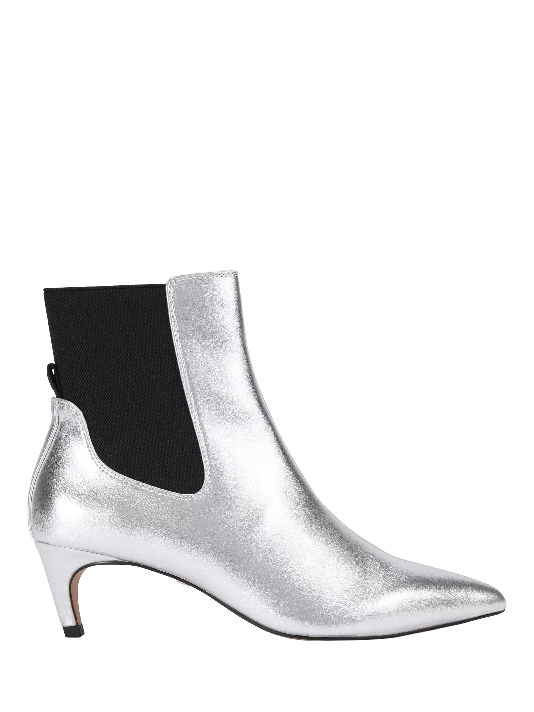 KG Kurt Geiger Trace Metallic Ankle Boots Silver