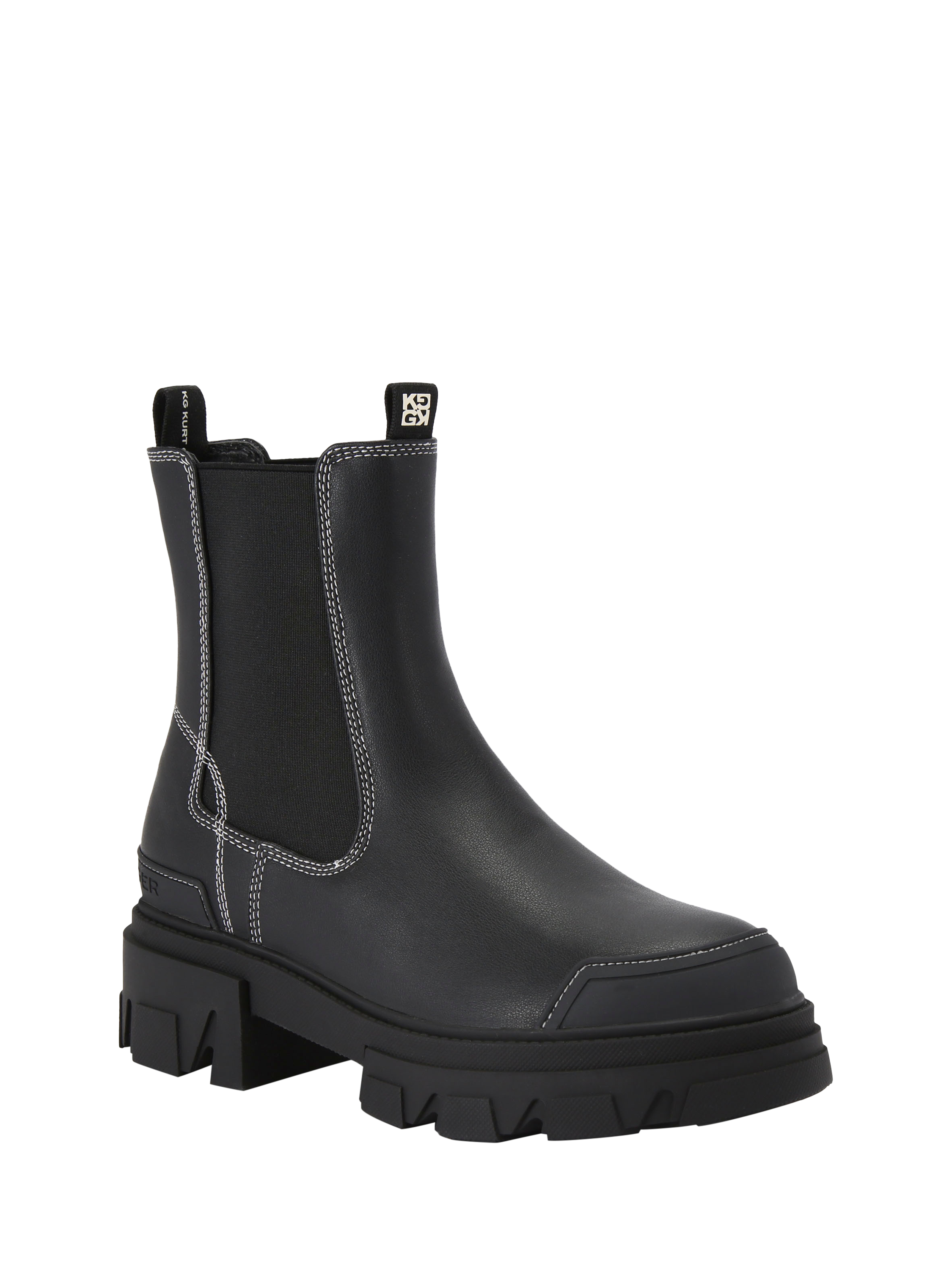 Product image 3 of 6, which shows KG Kurt Geiger Trekker Chunky Chelsea Boots, Black, 4