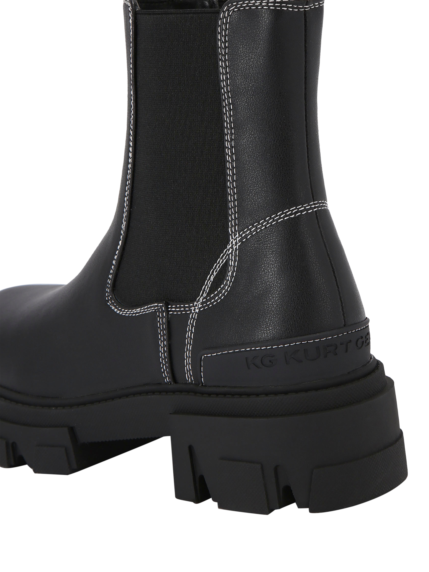 Product image 4 of 6, which shows KG Kurt Geiger Trekker Chunky Chelsea Boots, Black, 4