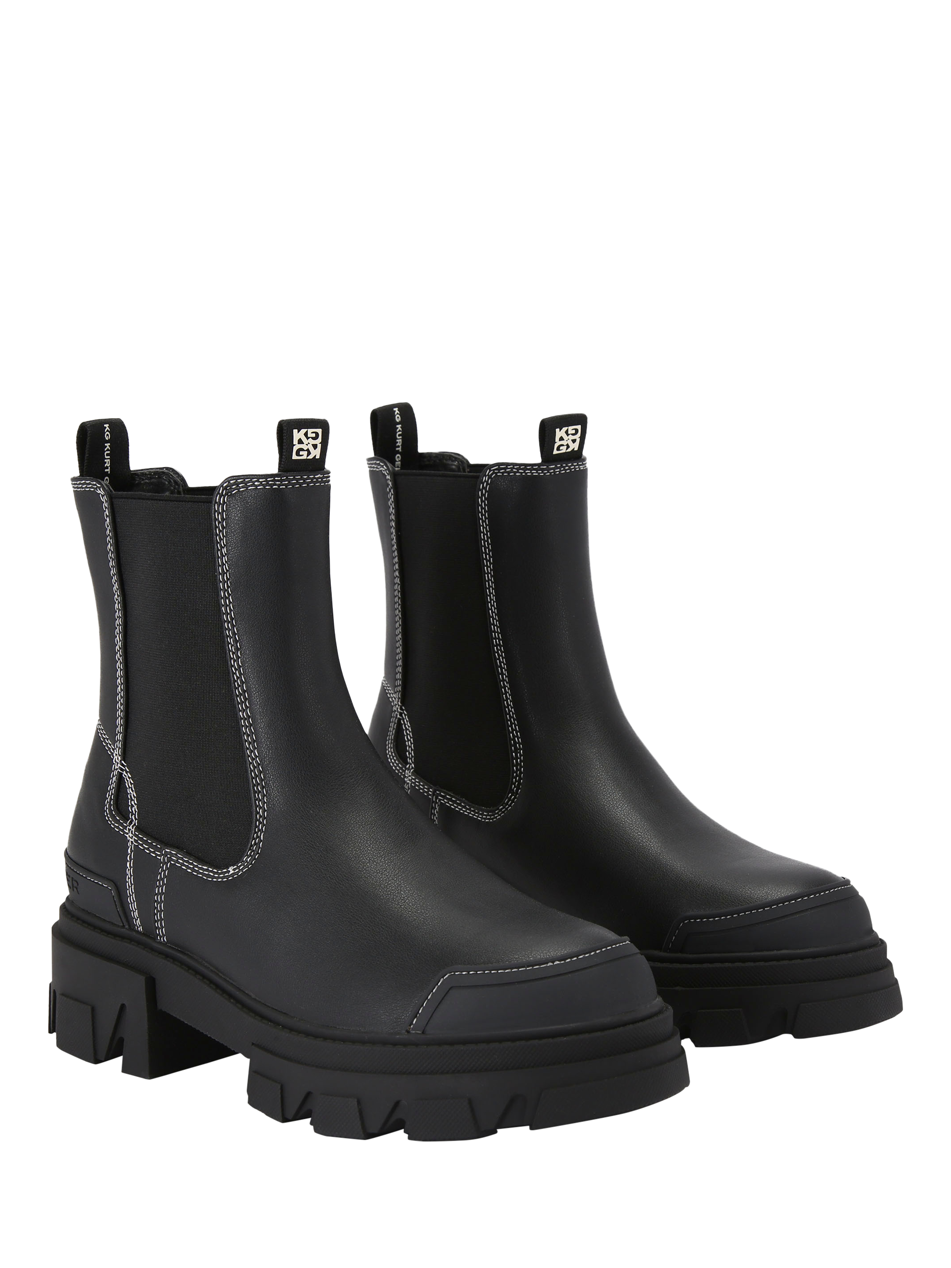 Product image 5 of 6, which shows KG Kurt Geiger Trekker Chunky Chelsea Boots, Black, 4