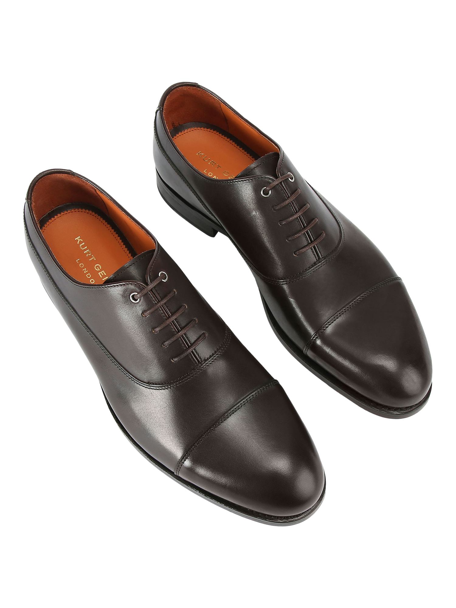 Product image 2 of 4, which shows Kurt Geiger London Sloane Leather Oxford Shoes, Dark Brown, 6