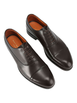 Kurt Geiger London Sloane Leather Oxford Shoes - view 2, Dark Brown