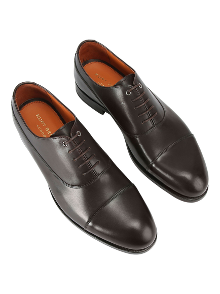Kurt Geiger London Sloane Leather Oxford Shoes - view 2, Dark Brown
