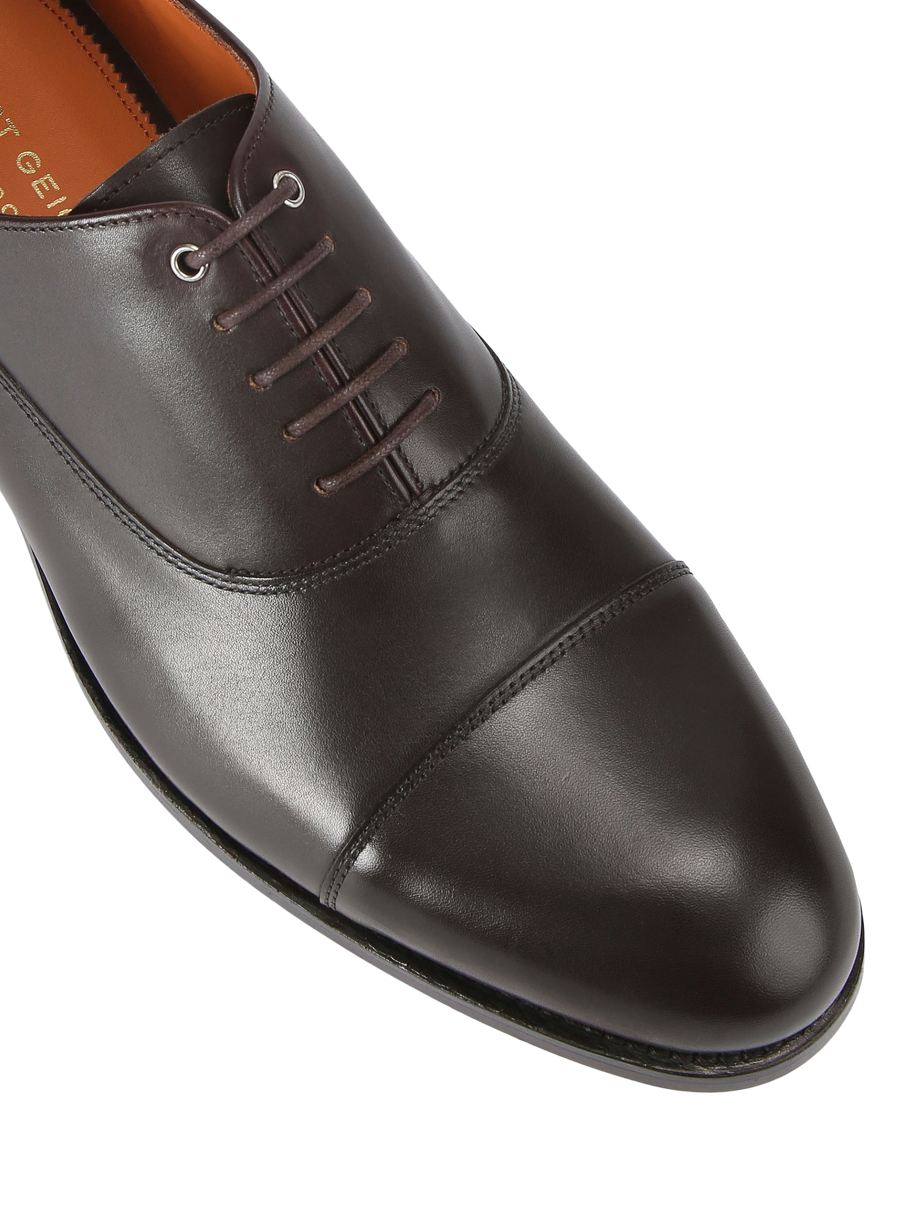 Product image 4 of 4, which shows Kurt Geiger London Sloane Leather Oxford Shoes, Dark Brown, 6