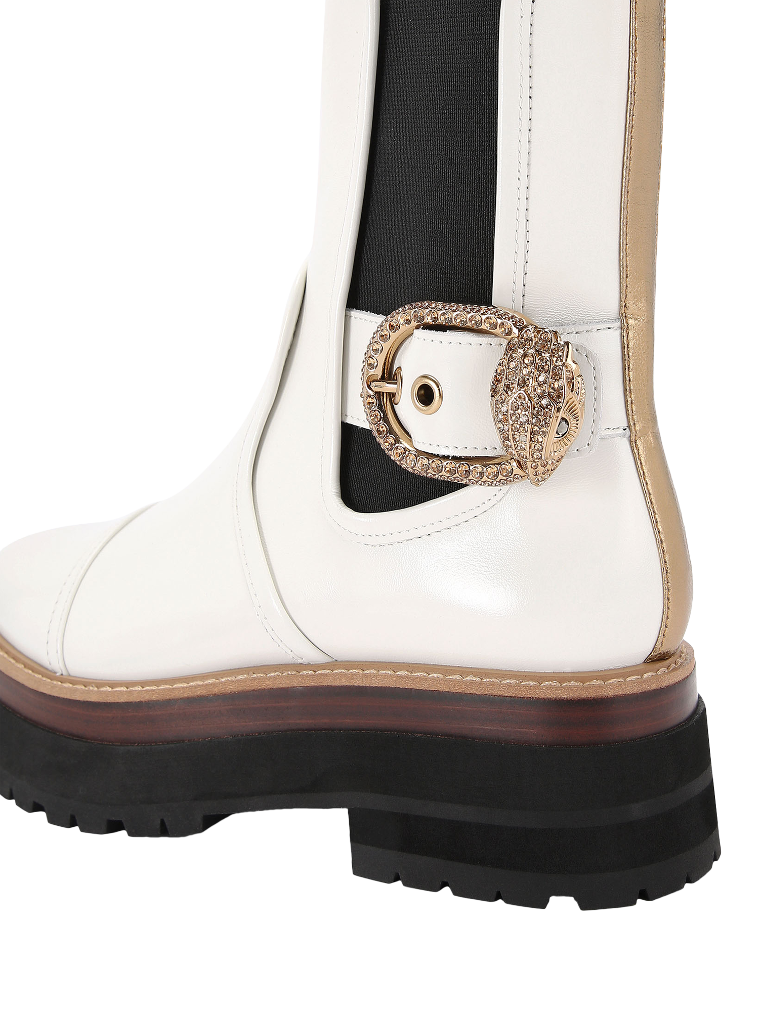 Kurt Geiger London Mayfair Leather Chunky Chelsea Boots, Putty