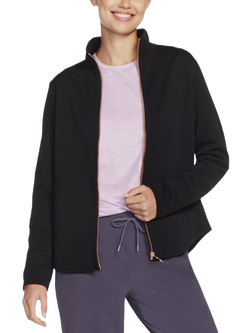 Skechers Women's Go Walk Shine Jacket, Black, Black