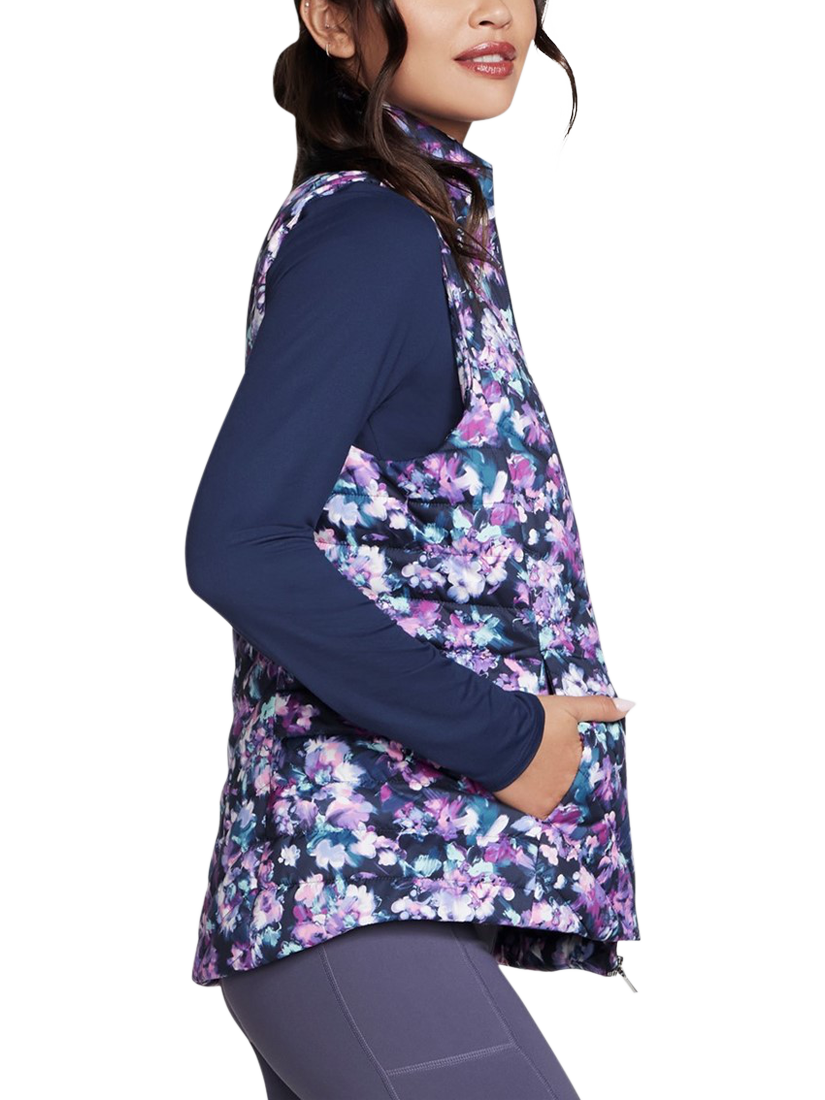 Product image 3 of 3, which shows Skechers Women's Go Shield Misty Gilet, Blue/Lavender, S
