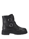 Carvela Capital Leather Ankle Biker Boots, Black