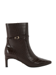 Carvela Impress Croc Embossed Ankle Boots, Brown