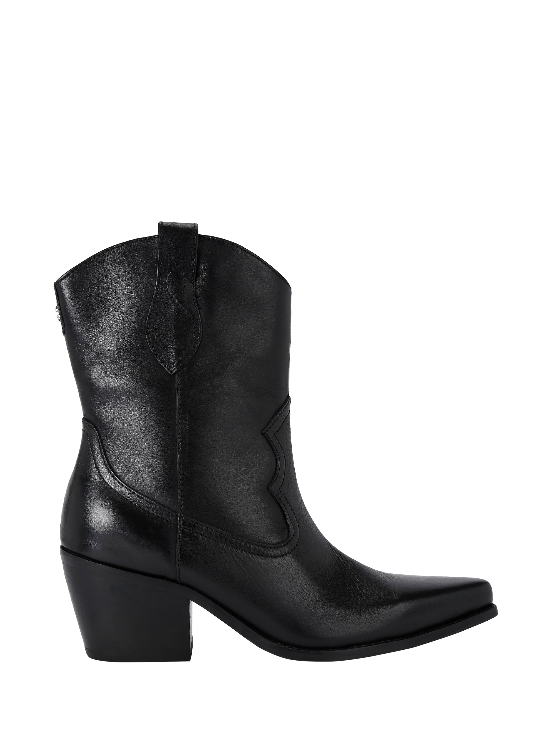 Carvela Maven Leather Pointed Calf Cowboy Boots Black