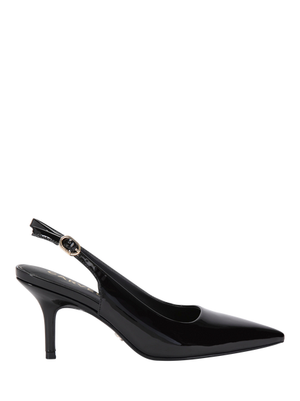 Carvela Spirit Slingback Pointed Heeled Courts, Black, Black