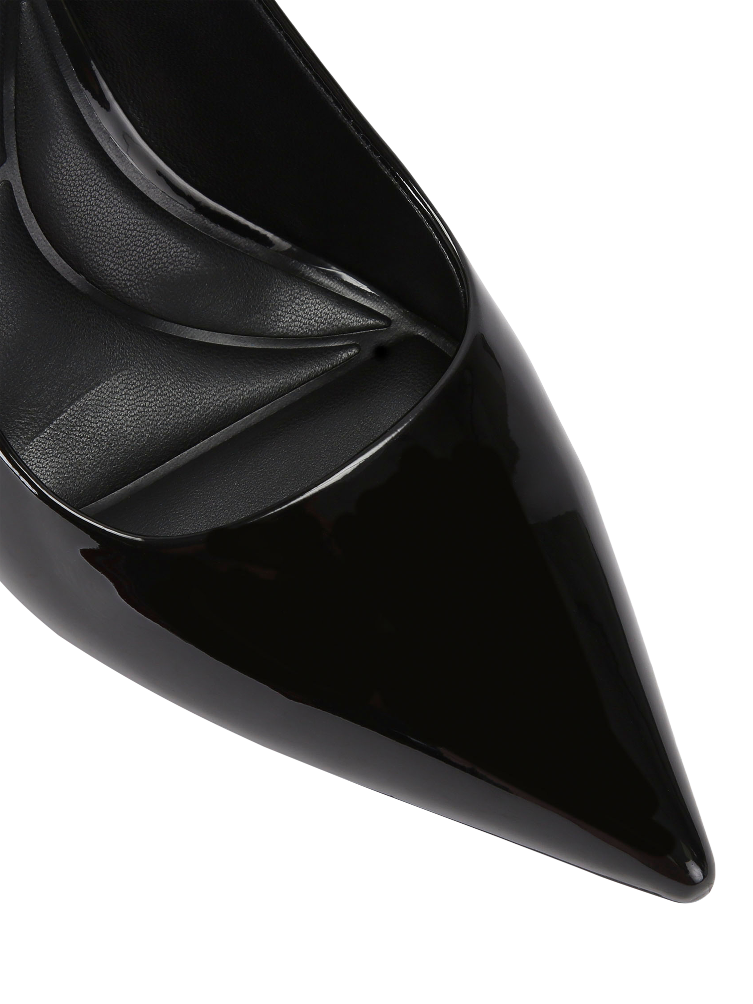 Product image 4 of 4, which shows Carvela Spirit Slingback Pointed Heeled Courts, Black, 3