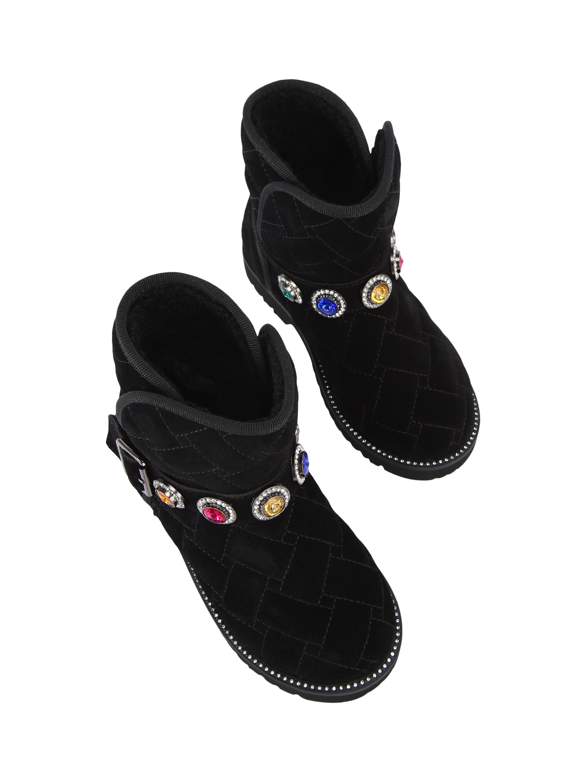 Product image 2 of 4, which shows Kurt Geiger London Kids' Mini Orson Ankle Boots, Black Black, 2