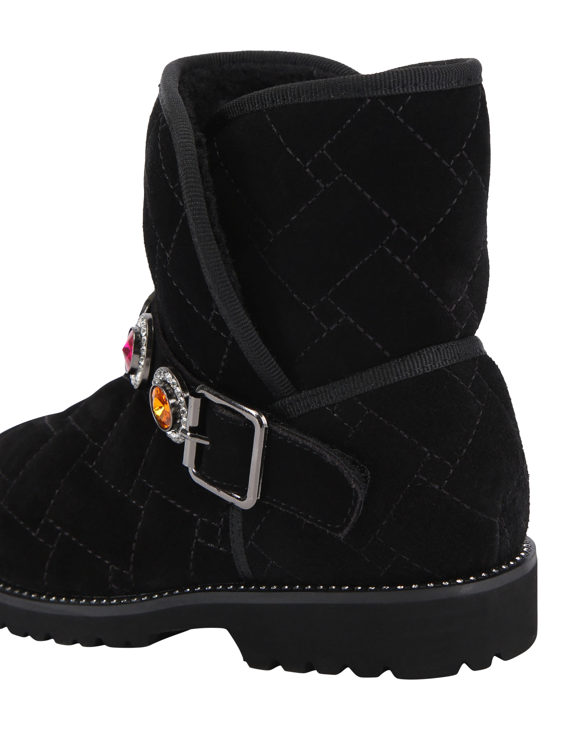 Product image 3 of 4, which shows Kurt Geiger London Kids' Mini Orson Ankle Boots, Black Black, 2