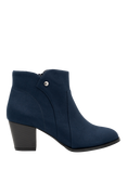 Paradox London Beatrice Wide Fit Block Heeled Boots, Navy