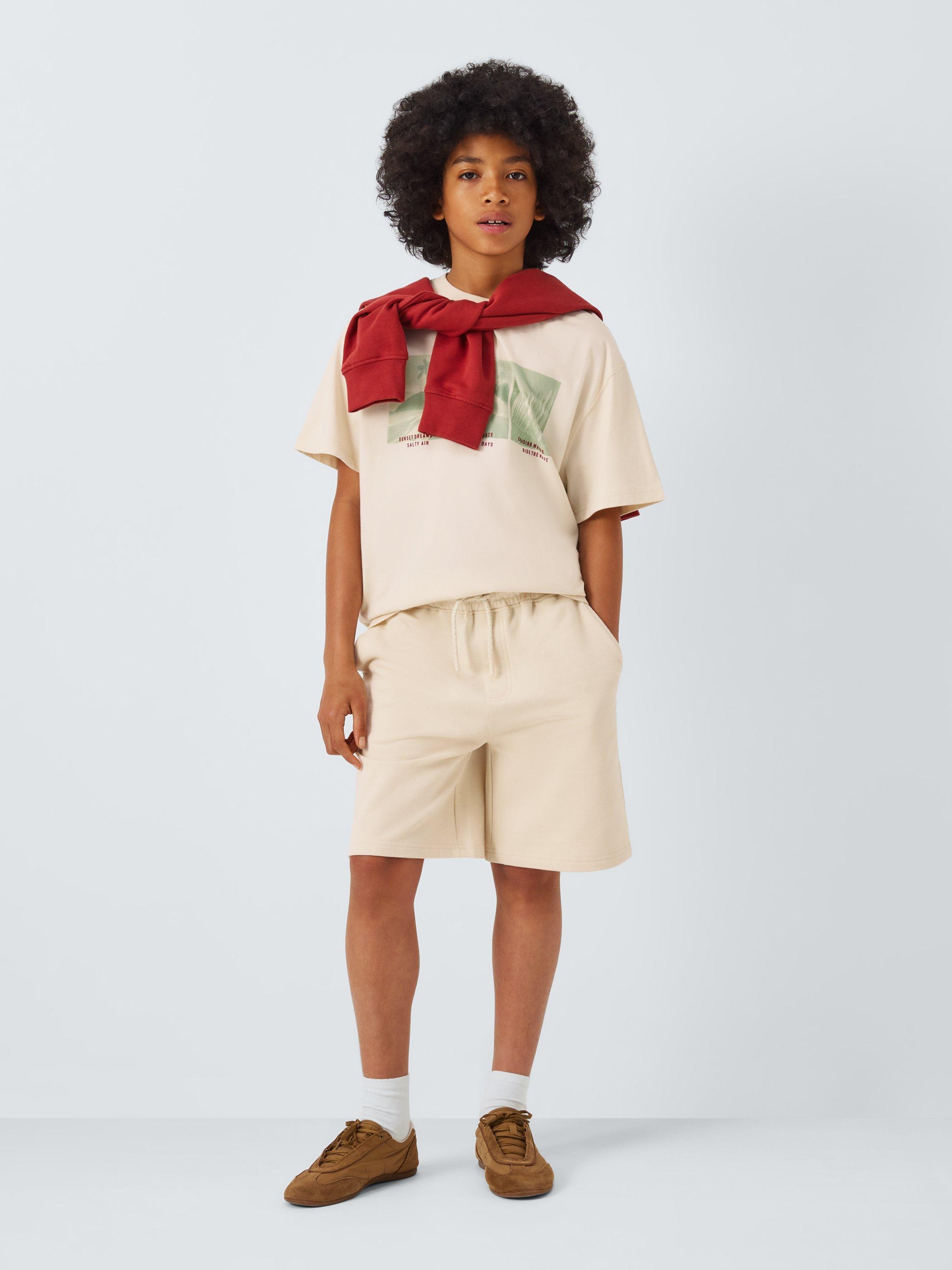 Product image 2 of 7, which shows John Lewis Kids' Surf Photo T-Shirt, White, 8 years