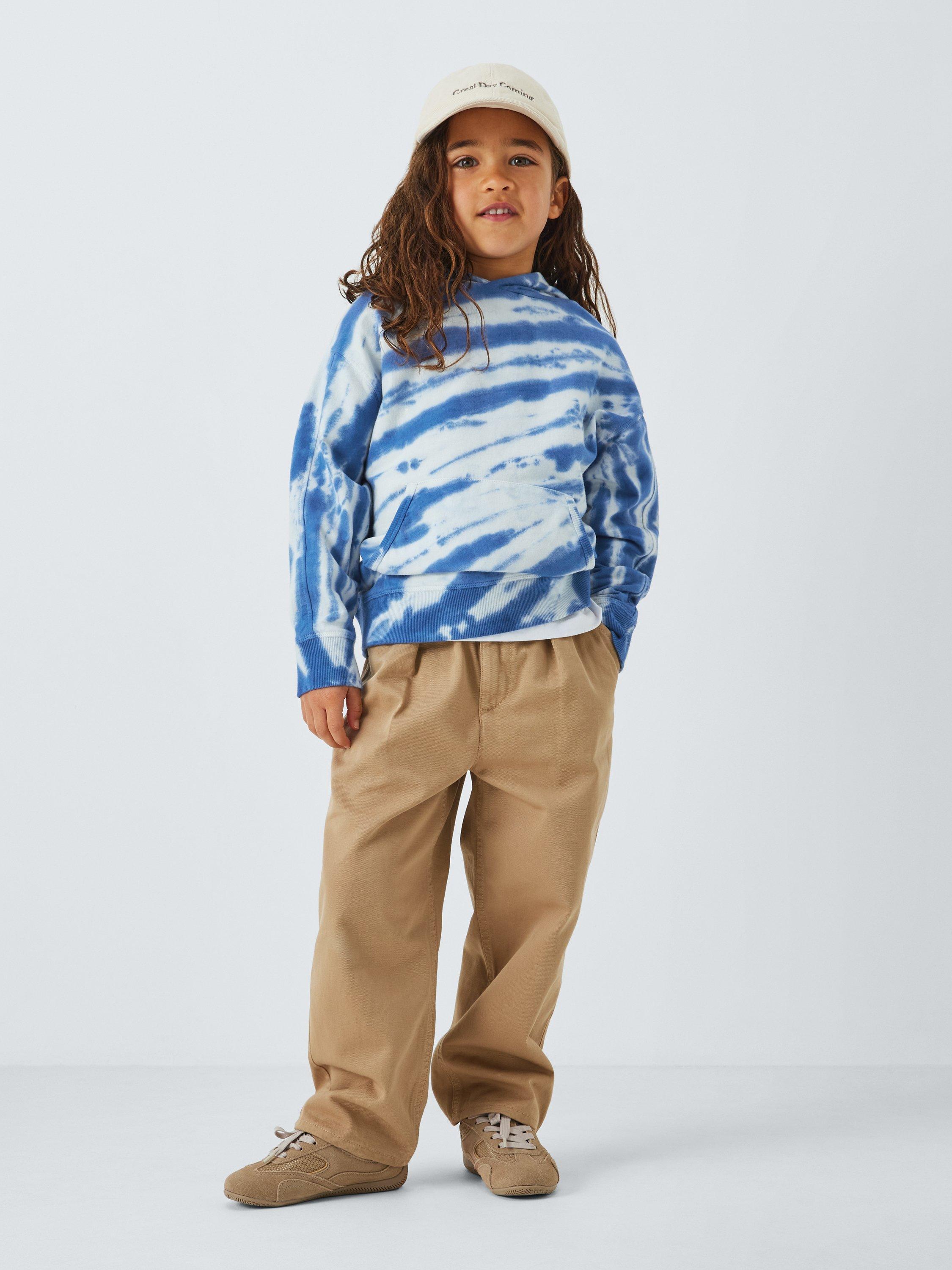 Product image 2 of 7, which shows John Lewis Kids' Tie Dye Hoodie, Blue, 2 years