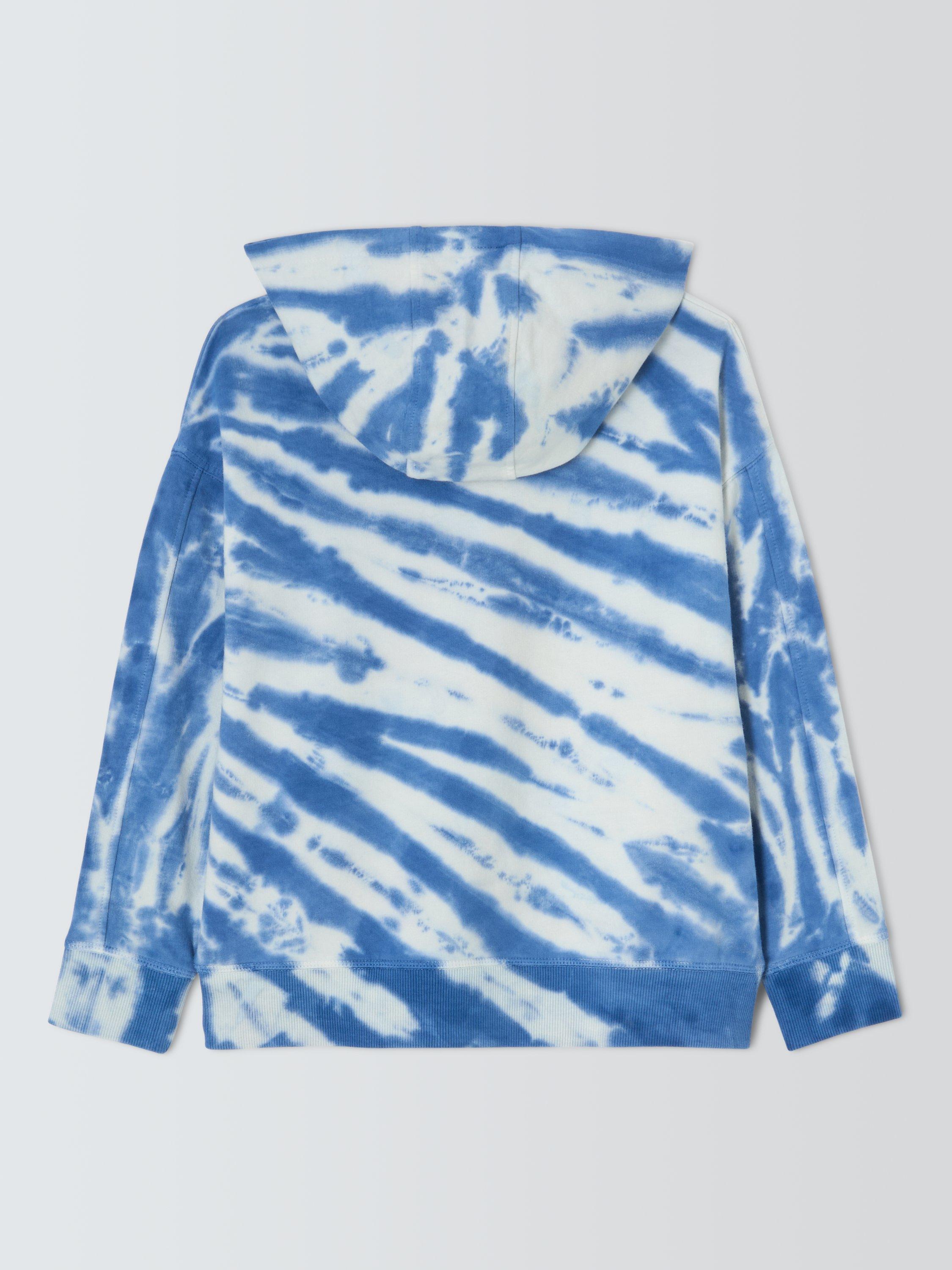 Product image 6 of 7, which shows John Lewis Kids' Tie Dye Hoodie, Blue, 2 years