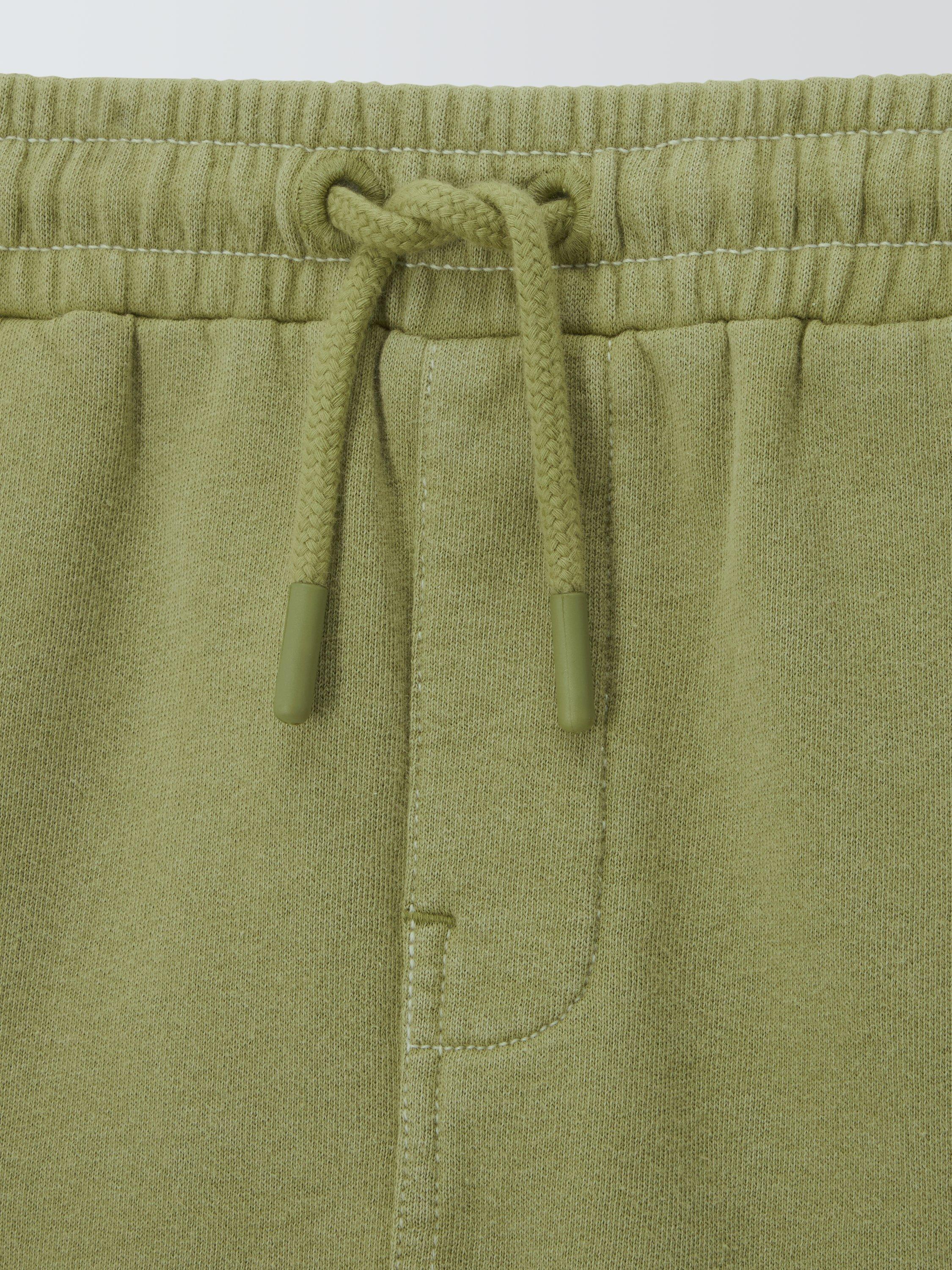 Product image 7 of 7, which shows John Lewis Kids' Jersey Cargo Shorts, Green, 3 years
