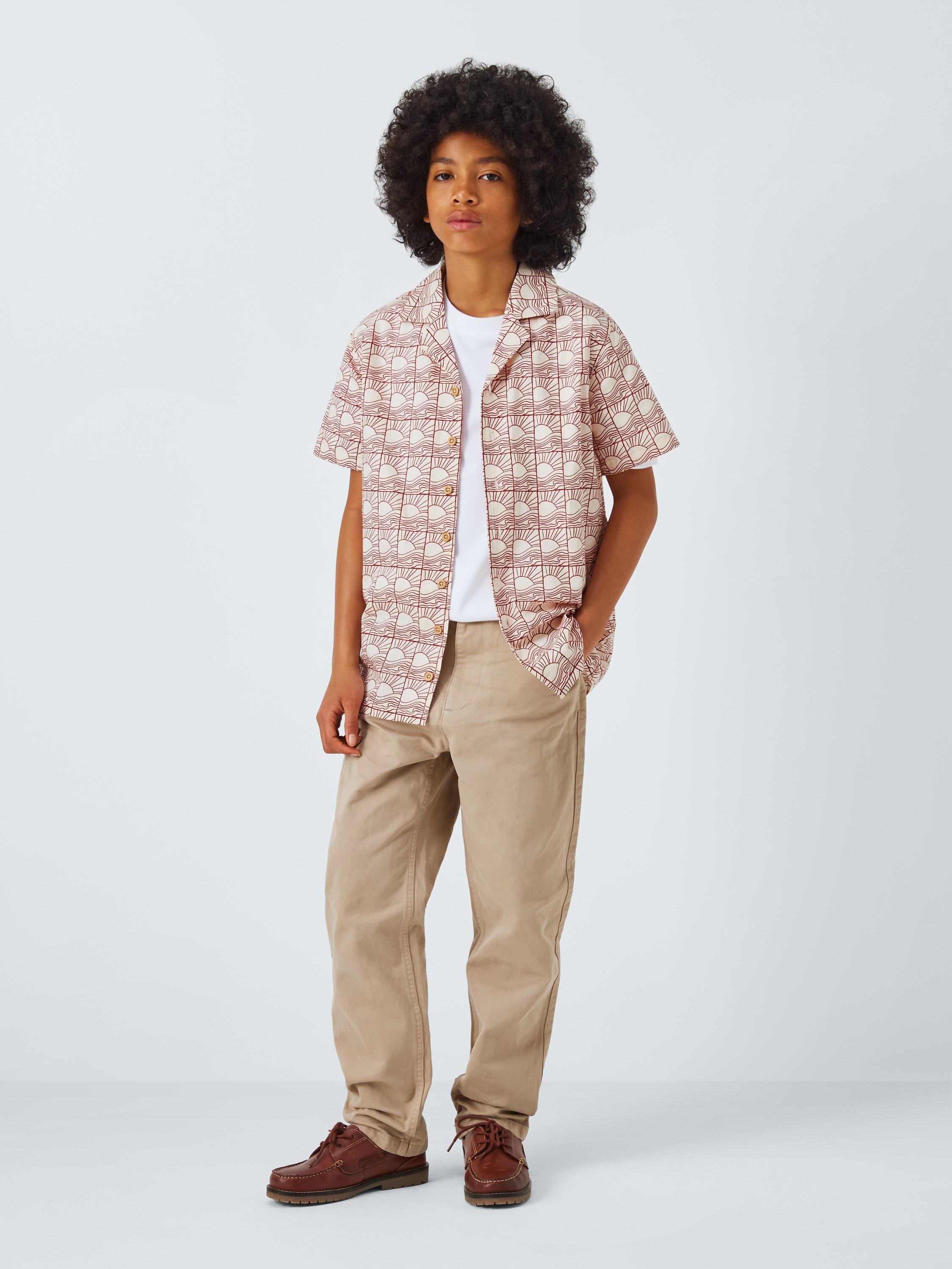 Product image 3 of 7, which shows John Lewis Kids' Sunrise Graphic Shirt, Multi, 9 years