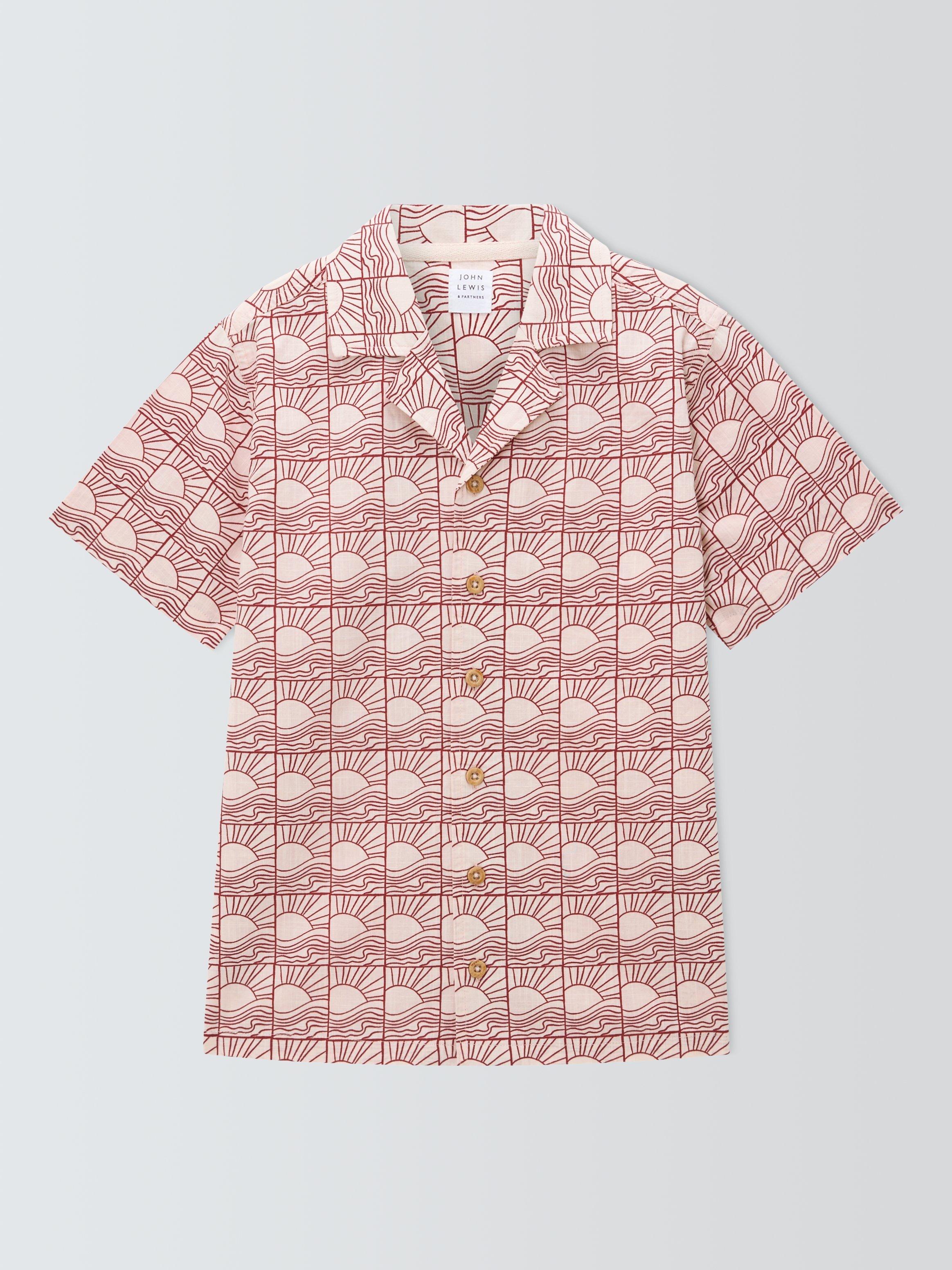 Product image 2 of 7, which shows John Lewis Kids' Sunrise Graphic Shirt, Multi, 9 years