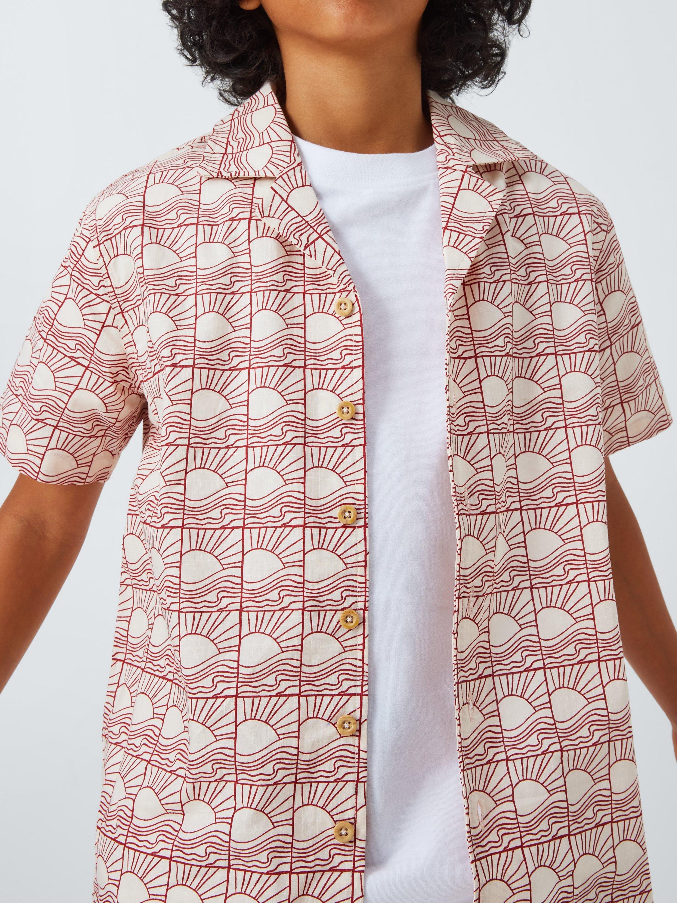 Product image 4 of 7, which shows John Lewis Kids' Sunrise Graphic Shirt, Multi, 9 years