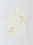 John Lewis Kids' Embroidered Palm Tree Shirt, Ecru