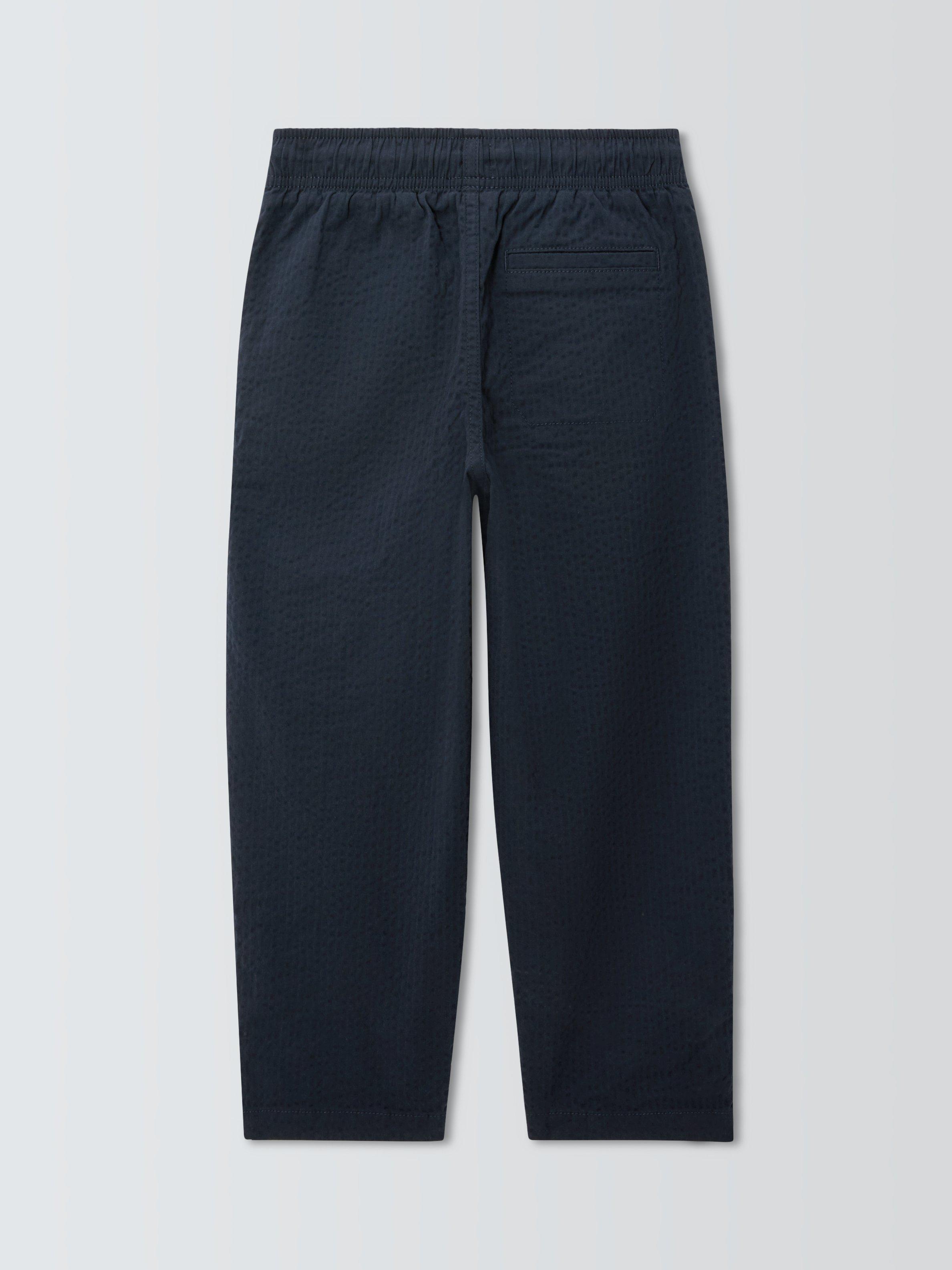 Product image 6 of 7, which shows John Lewis Kids' Seersucker Trousers, Navy, 2 years