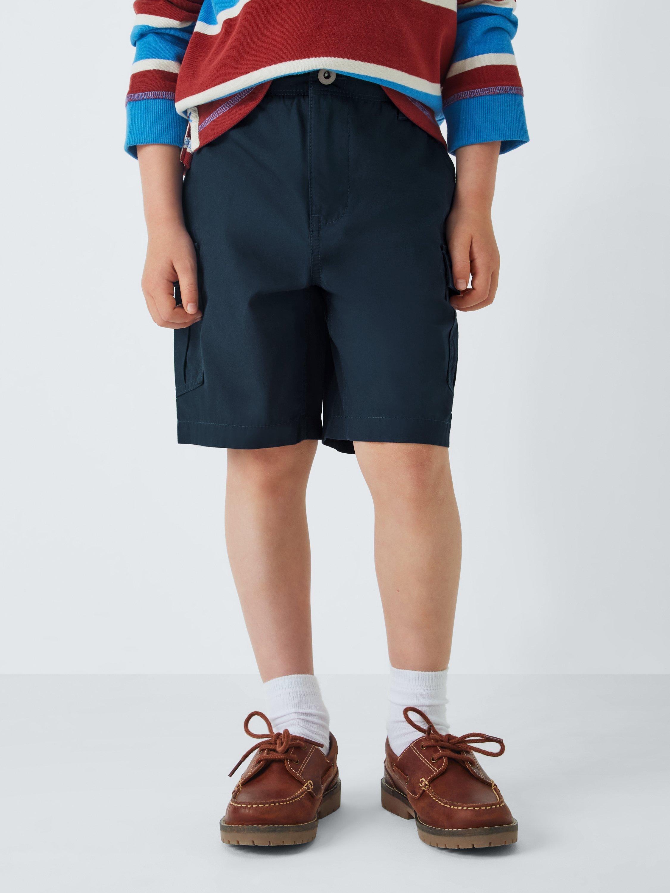Product image 1 of 7, which shows John Lewis Kids' Cargo Shorts, Navy, 2 years