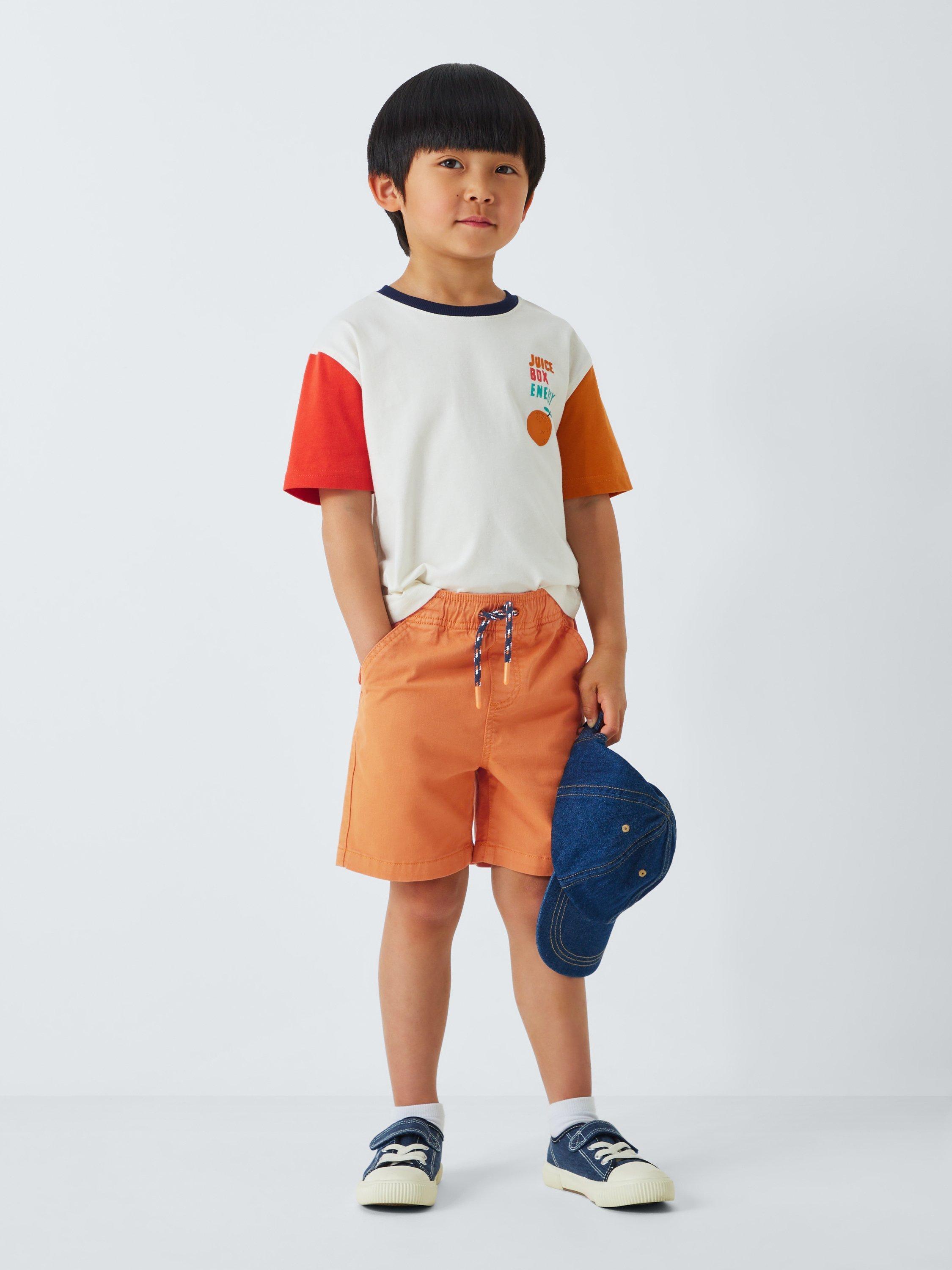 Product image 2 of 7, which shows John Lewis Kids' Dock Shorts, Orange, 2 years