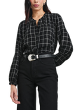 Rails Eloise Windowpane Shirt, Silver/Charcoal Onyx