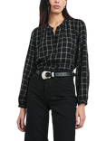 Rails Eloise Windowpane Shirt, Silver/Charcoal Onyx