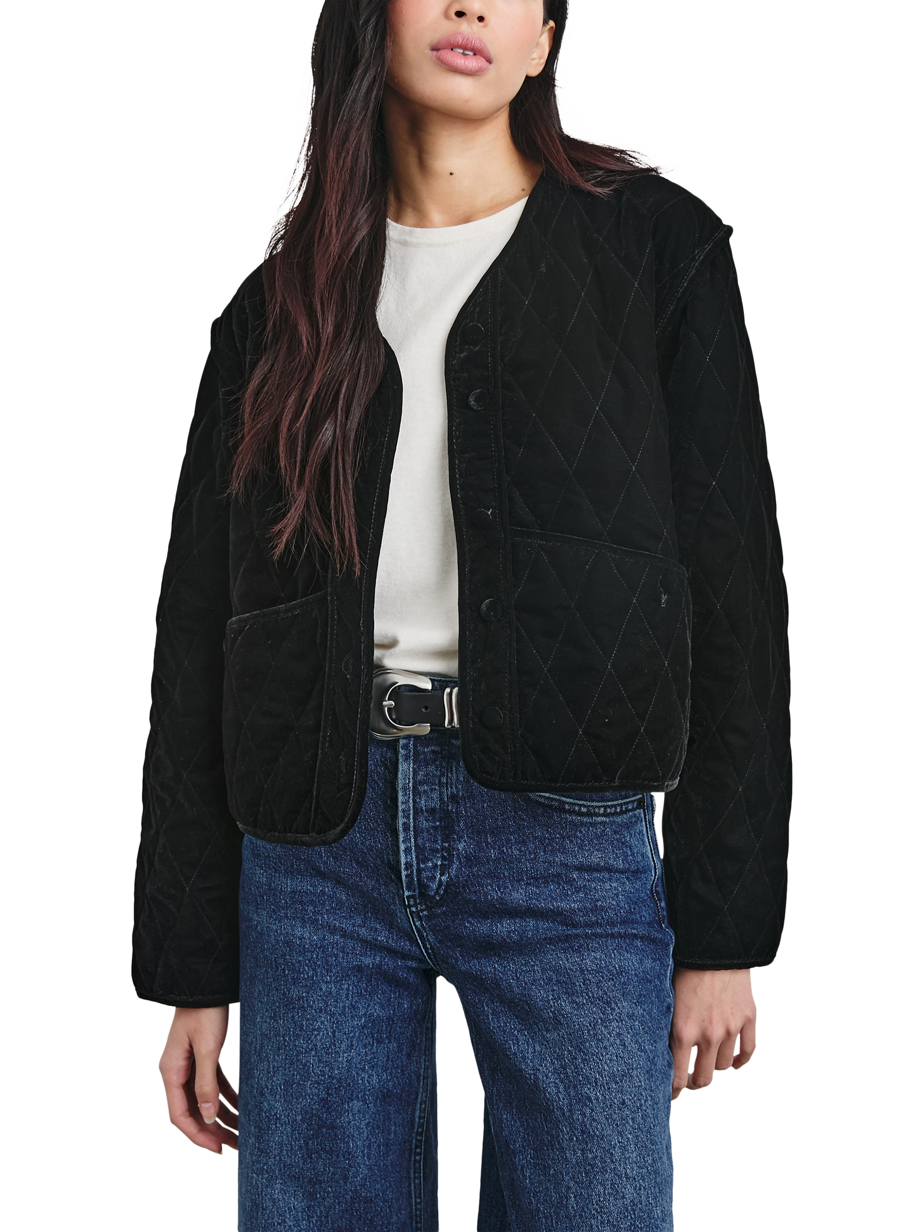 Rails Kiko Velvet Jacquard Jacket, Black