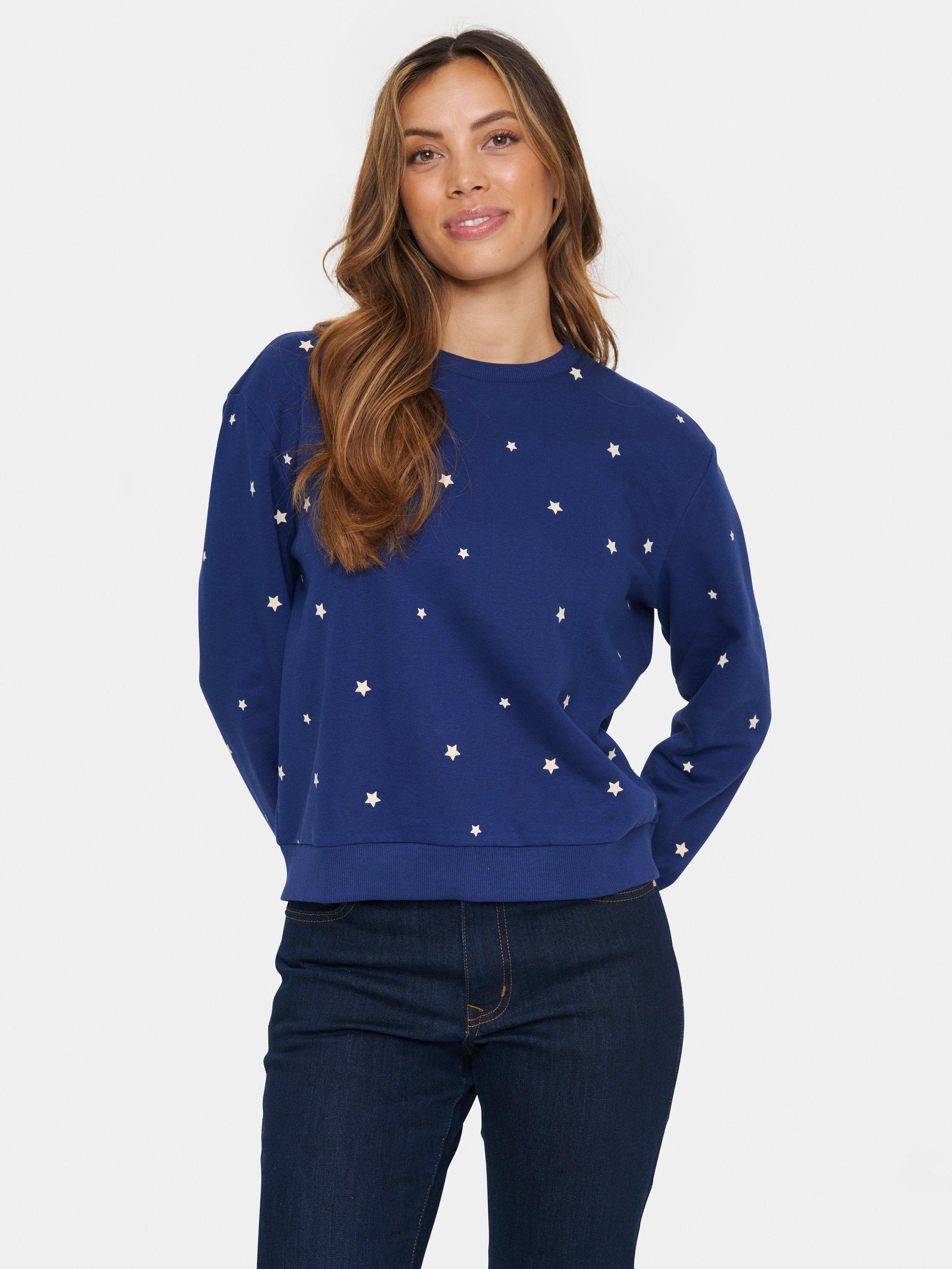 Product image 1 of 4, which shows Saint Tropez Zagna Long Sleeve Jumper, Navy, XL
