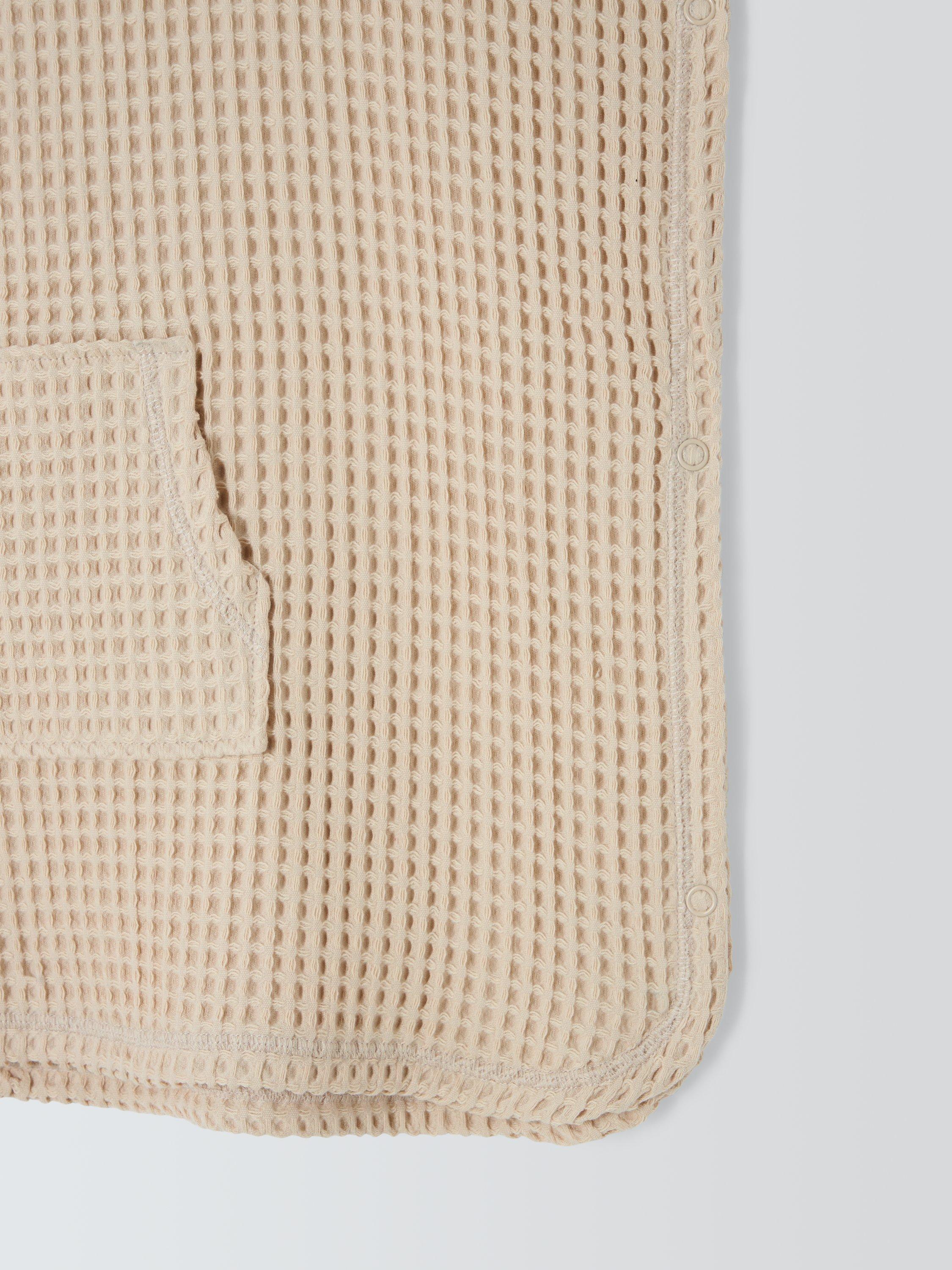 Product image 6 of 6, which shows John Lewis Kids' Waffle Towel Poncho, Cream, 3-4 years